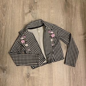 Girls Size 6 Checkered Blazer